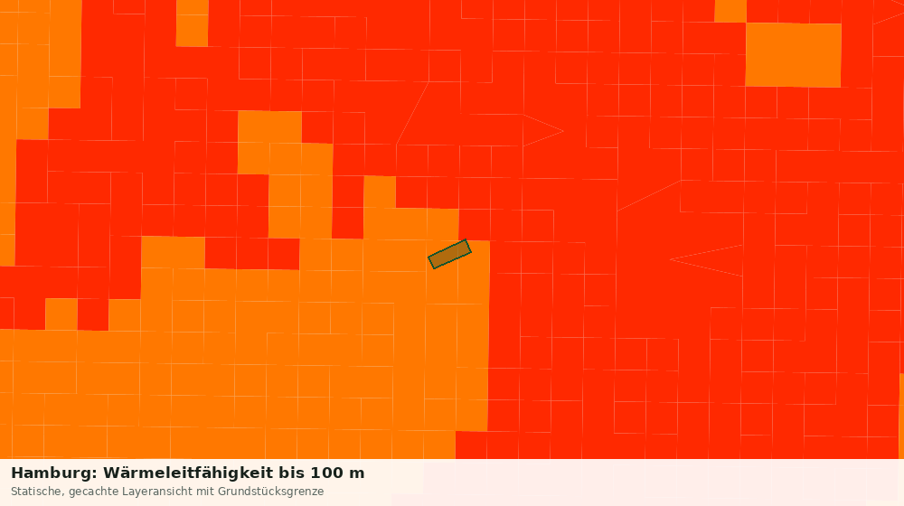 Statische Kartenansicht: Hamburg: Wärmeleitfähigkeit bis 100 m