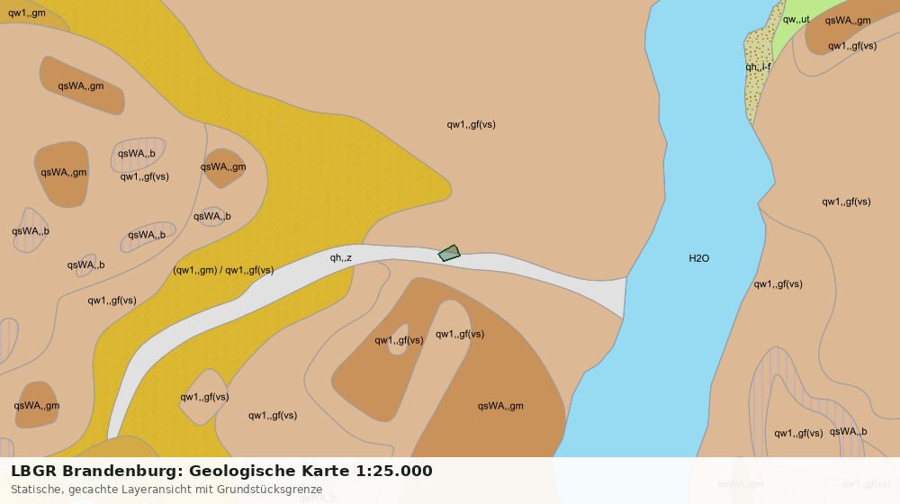 Statische Kartenansicht: LBGR Brandenburg: Geologische Karte 1:25.000