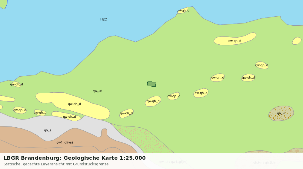 Statische Kartenansicht: LBGR Brandenburg: Geologische Karte 1:25.000