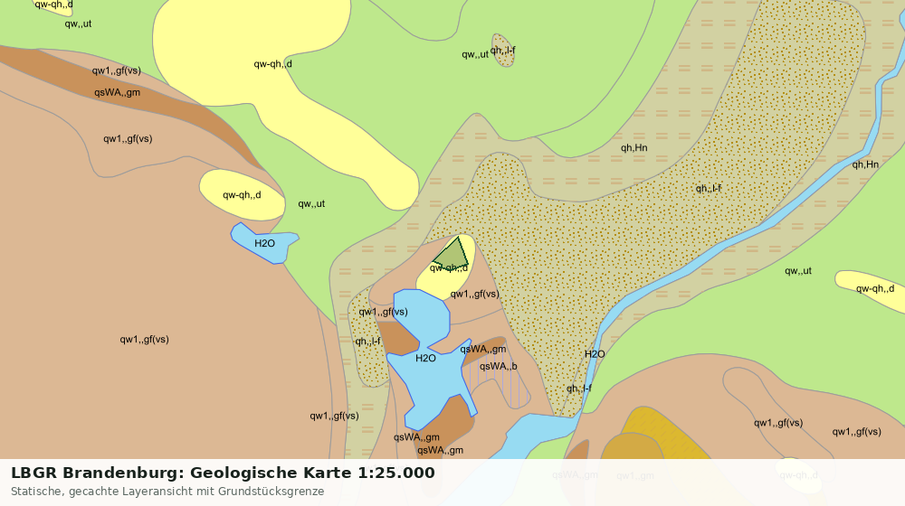 Statische Kartenansicht: LBGR Brandenburg: Geologische Karte 1:25.000