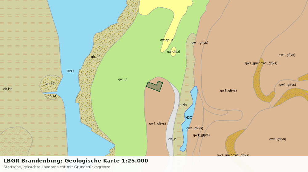 Statische Kartenansicht: LBGR Brandenburg: Geologische Karte 1:25.000