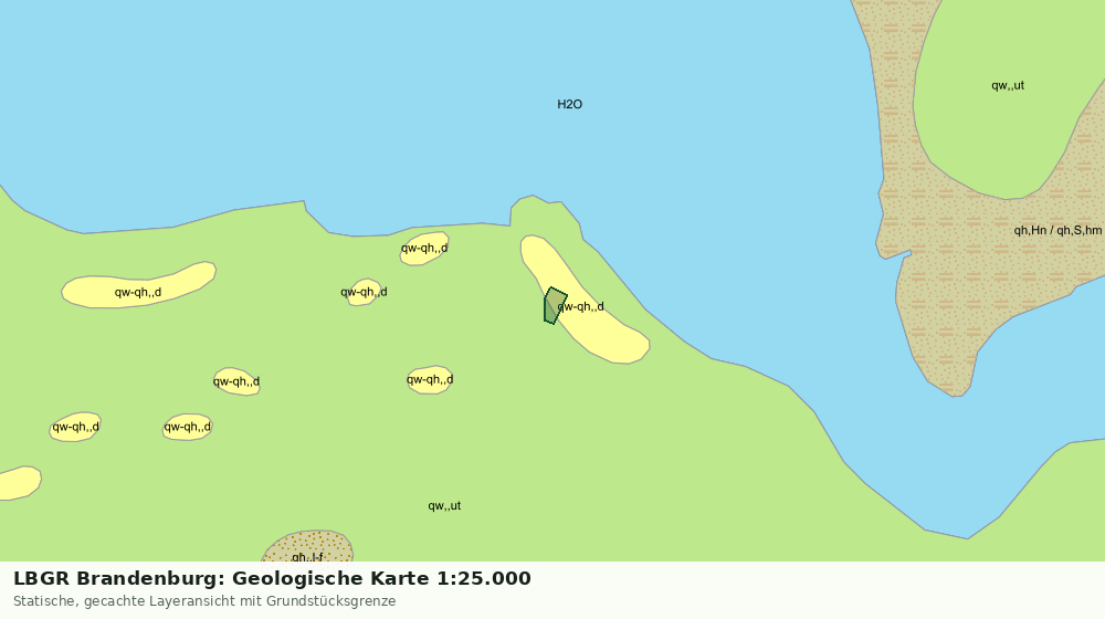 Statische Kartenansicht: LBGR Brandenburg: Geologische Karte 1:25.000