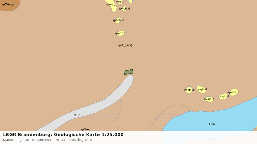 Statische Kartenansicht: LBGR Brandenburg: Geologische Karte 1:25.000