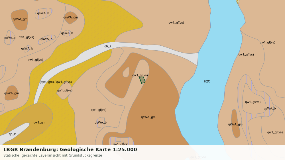 Statische Kartenansicht: LBGR Brandenburg: Geologische Karte 1:25.000