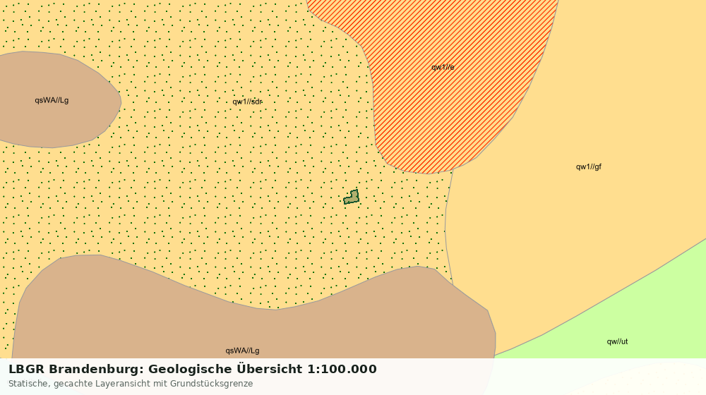 Statische Kartenansicht: LBGR Brandenburg: Geologische Übersicht 1:100.000