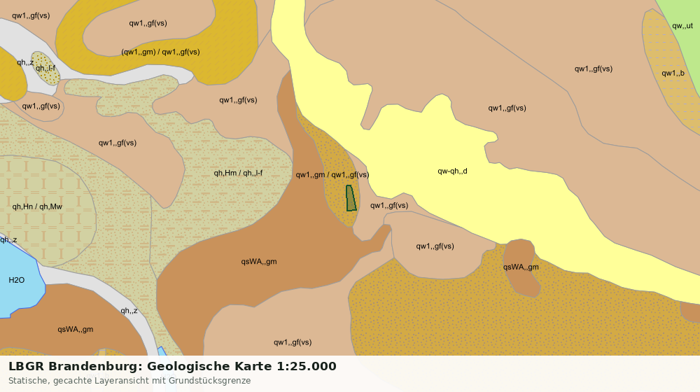 Statische Kartenansicht: LBGR Brandenburg: Geologische Karte 1:25.000
