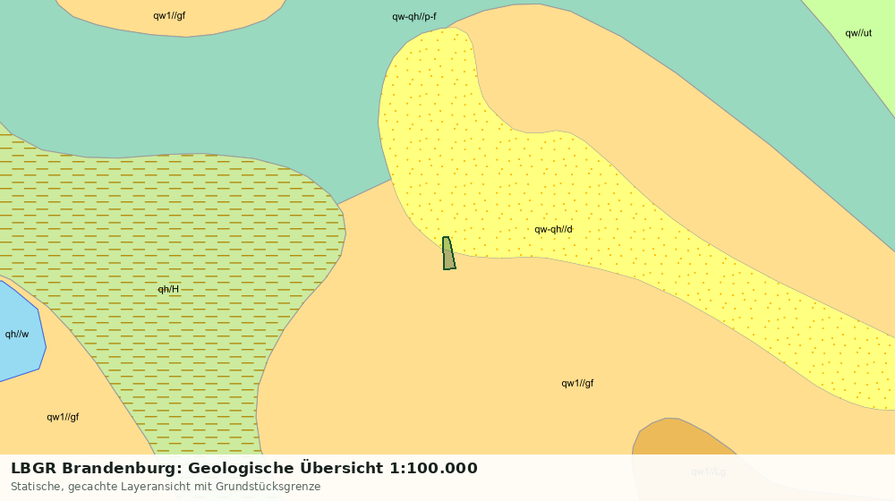 Statische Kartenansicht: LBGR Brandenburg: Geologische Übersicht 1:100.000