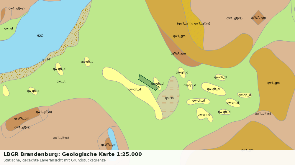 Statische Kartenansicht: LBGR Brandenburg: Geologische Karte 1:25.000