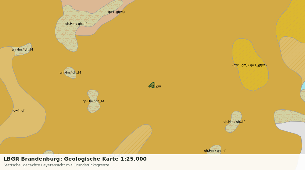 Statische Kartenansicht: LBGR Brandenburg: Geologische Karte 1:25.000