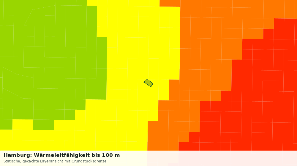 Statische Kartenansicht: Hamburg: Wärmeleitfähigkeit bis 100 m
