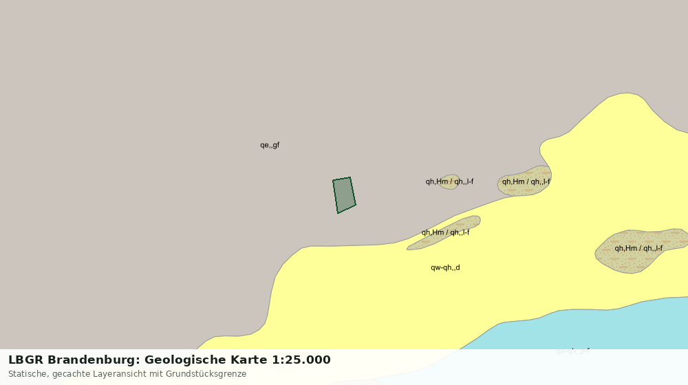 Statische Kartenansicht: LBGR Brandenburg: Geologische Karte 1:25.000
