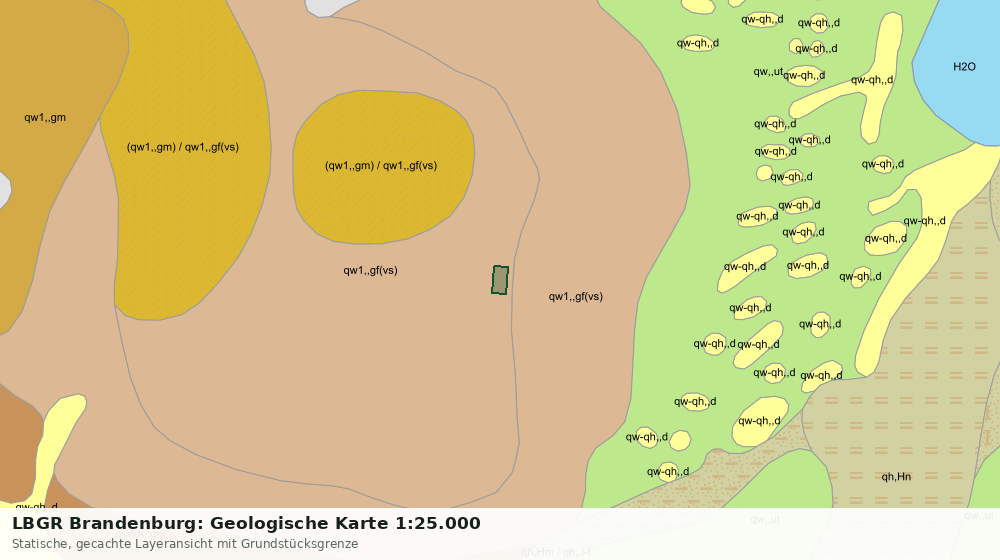 Statische Kartenansicht: LBGR Brandenburg: Geologische Karte 1:25.000