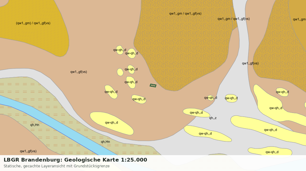 Statische Kartenansicht: LBGR Brandenburg: Geologische Karte 1:25.000