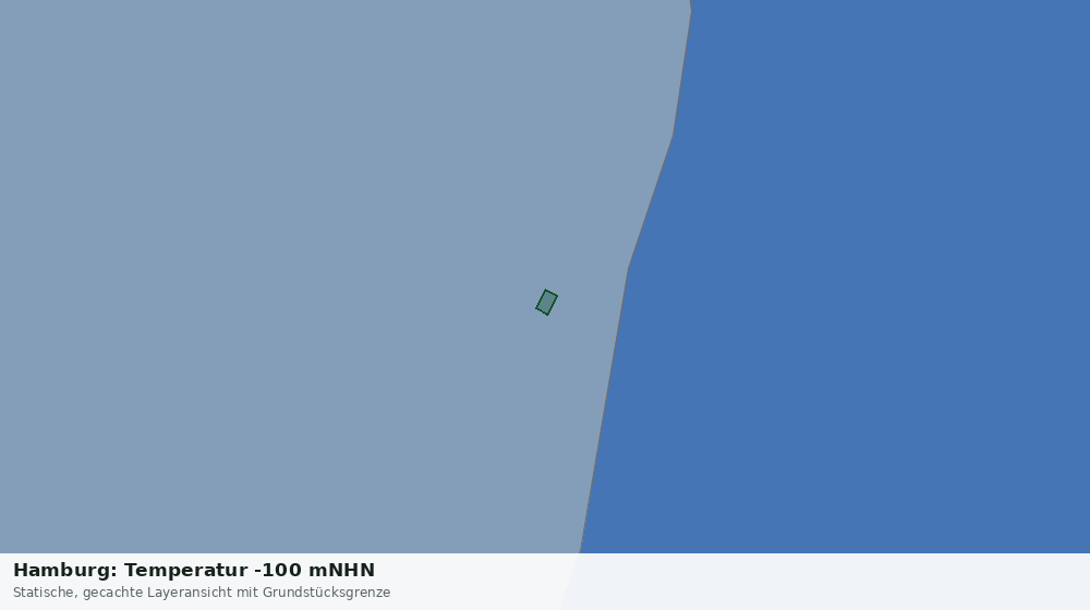 Statische Kartenansicht: Hamburg: Temperatur -100 mNHN