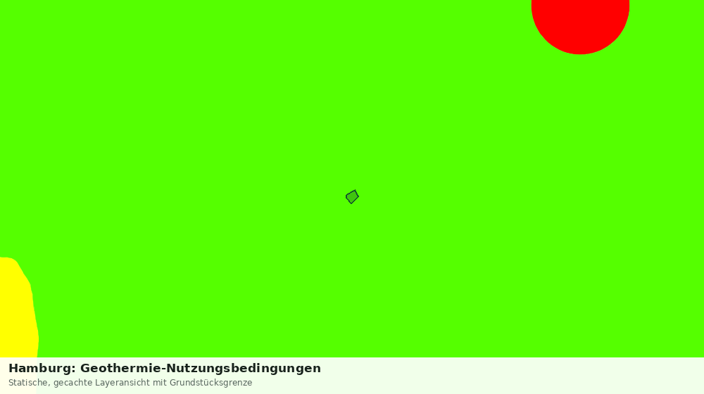 Statische Kartenansicht: Hamburg: Geothermie-Nutzungsbedingungen