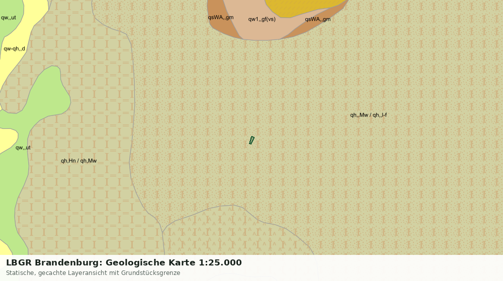 Statische Kartenansicht: LBGR Brandenburg: Geologische Karte 1:25.000