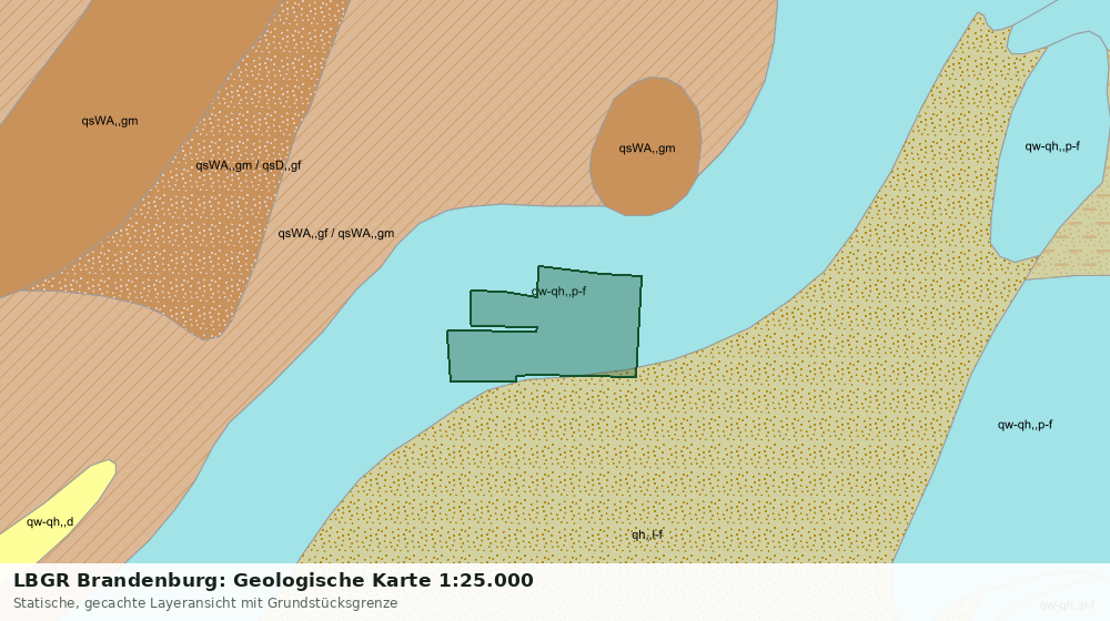 Statische Kartenansicht: LBGR Brandenburg: Geologische Karte 1:25.000