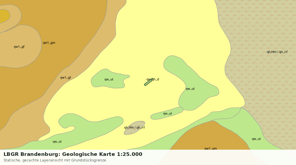 Statische Kartenansicht: LBGR Brandenburg: Geologische Karte 1:25.000