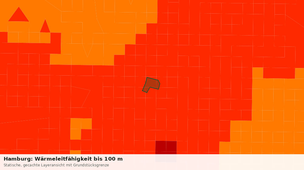 Statische Kartenansicht: Hamburg: Wärmeleitfähigkeit bis 100 m