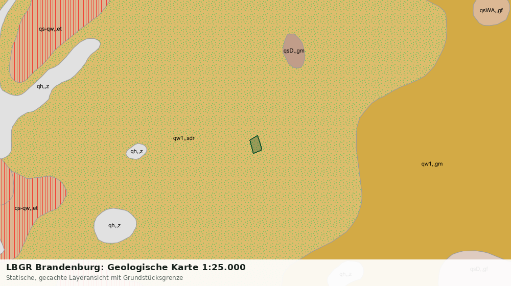 Statische Kartenansicht: LBGR Brandenburg: Geologische Karte 1:25.000