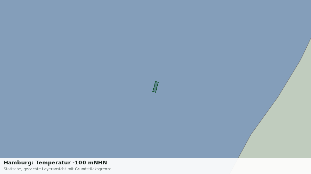 Statische Kartenansicht: Hamburg: Temperatur -100 mNHN