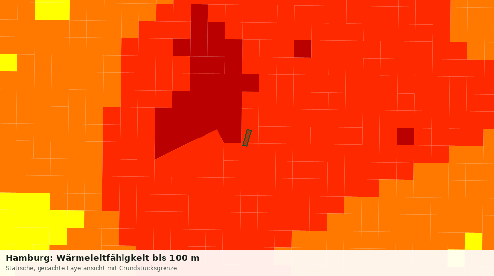 Statische Kartenansicht: Hamburg: Wärmeleitfähigkeit bis 100 m