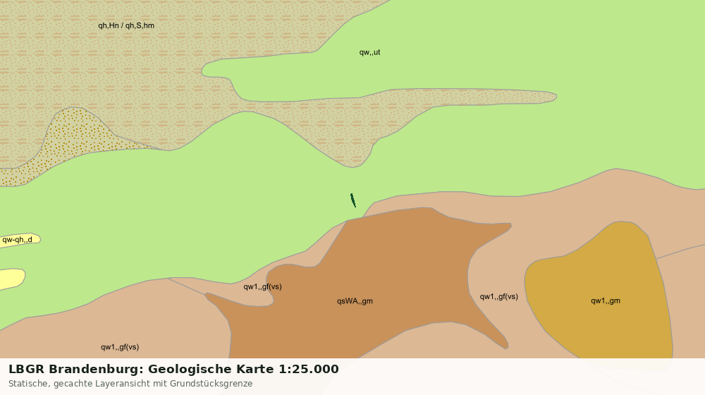 Statische Kartenansicht: LBGR Brandenburg: Geologische Karte 1:25.000