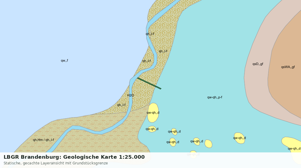 Statische Kartenansicht: LBGR Brandenburg: Geologische Karte 1:25.000