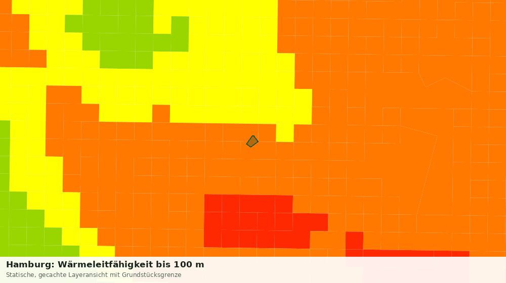 Statische Kartenansicht: Hamburg: Wärmeleitfähigkeit bis 100 m