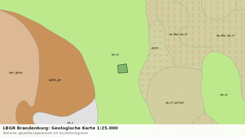 Statische Kartenansicht: LBGR Brandenburg: Geologische Karte 1:25.000