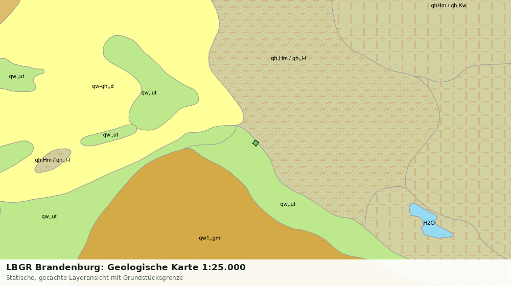 Statische Kartenansicht: LBGR Brandenburg: Geologische Karte 1:25.000