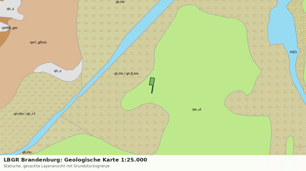 Statische Kartenansicht: LBGR Brandenburg: Geologische Karte 1:25.000