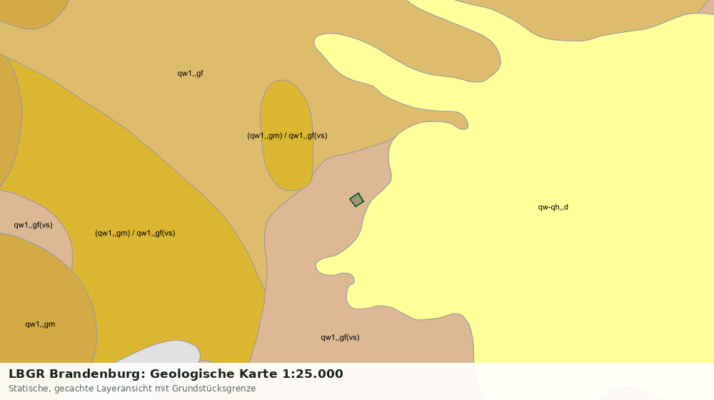 Statische Kartenansicht: LBGR Brandenburg: Geologische Karte 1:25.000