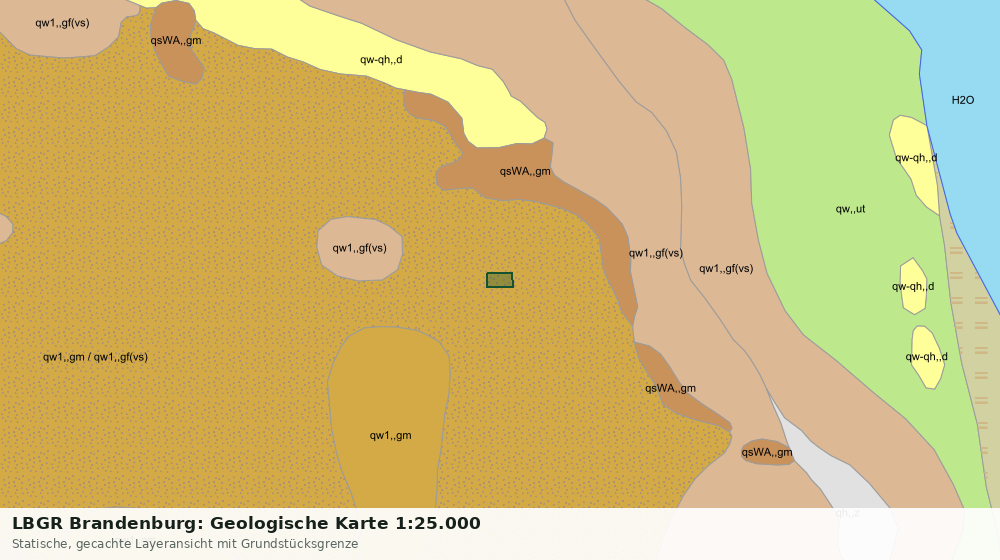 Statische Kartenansicht: LBGR Brandenburg: Geologische Karte 1:25.000