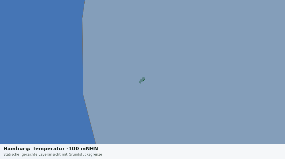 Statische Kartenansicht: Hamburg: Temperatur -100 mNHN