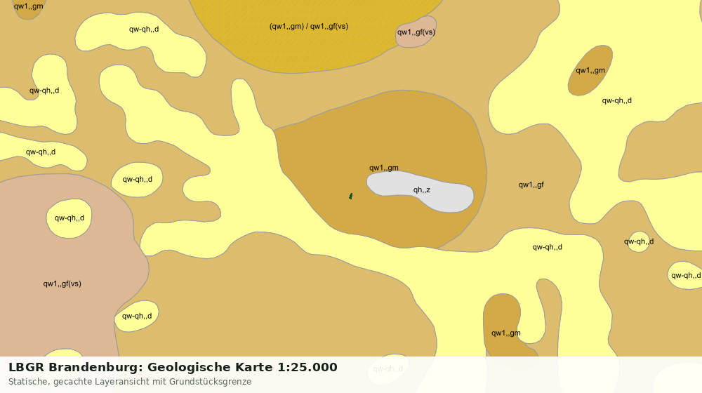 Statische Kartenansicht: LBGR Brandenburg: Geologische Karte 1:25.000