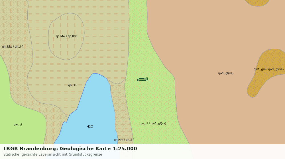 Statische Kartenansicht: LBGR Brandenburg: Geologische Karte 1:25.000