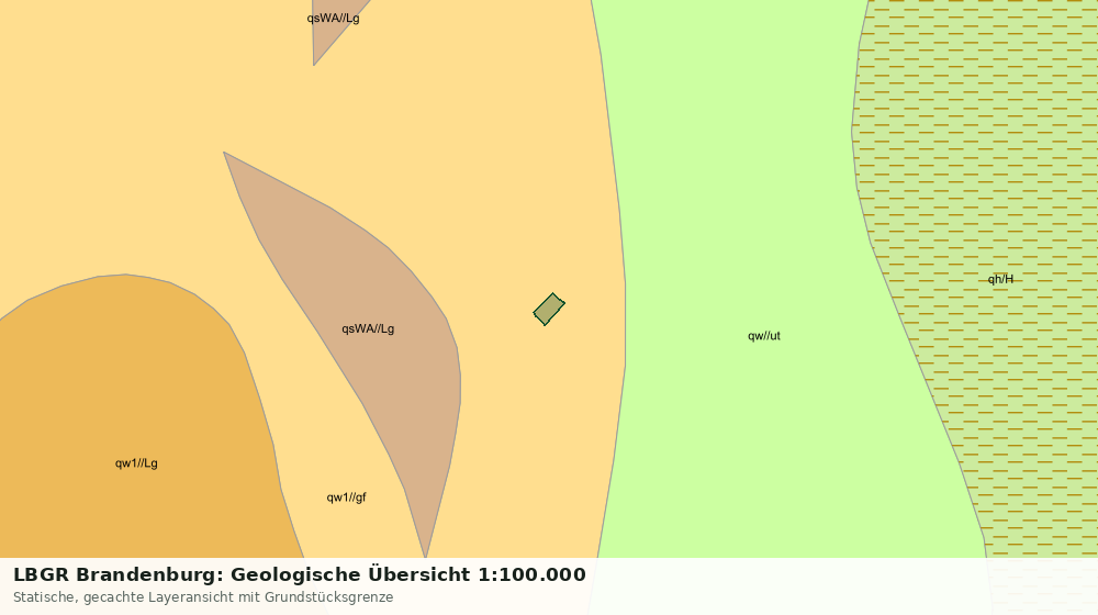 Statische Kartenansicht: LBGR Brandenburg: Geologische Übersicht 1:100.000