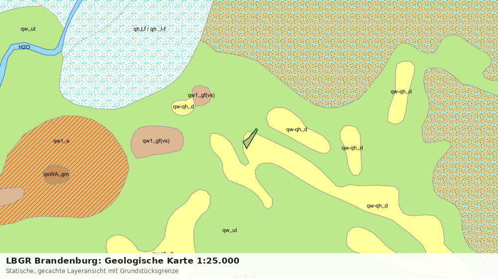 Statische Kartenansicht: LBGR Brandenburg: Geologische Karte 1:25.000