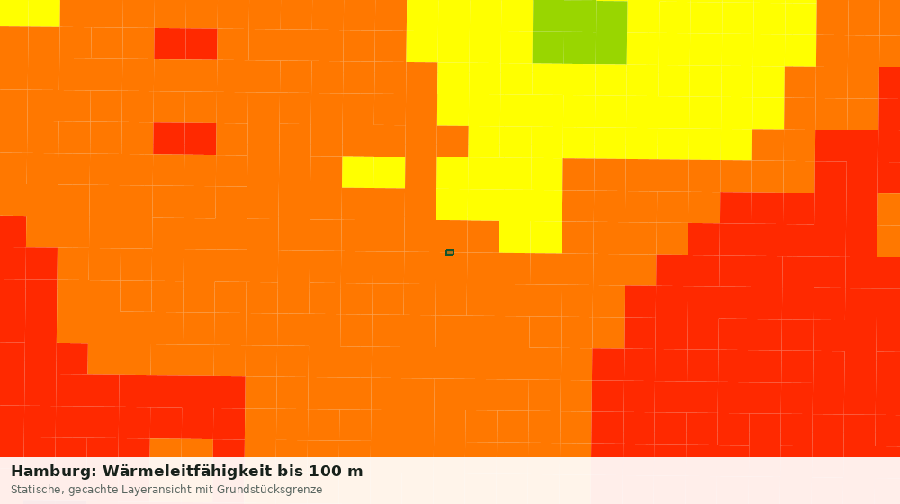 Statische Kartenansicht: Hamburg: Wärmeleitfähigkeit bis 100 m