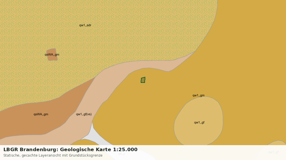 Statische Kartenansicht: LBGR Brandenburg: Geologische Karte 1:25.000