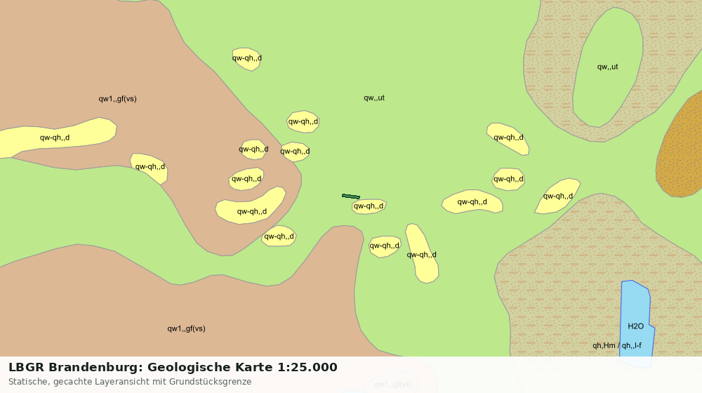 Statische Kartenansicht: LBGR Brandenburg: Geologische Karte 1:25.000