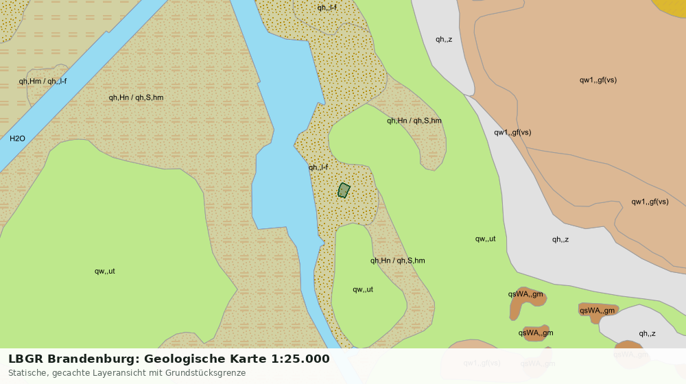 Statische Kartenansicht: LBGR Brandenburg: Geologische Karte 1:25.000