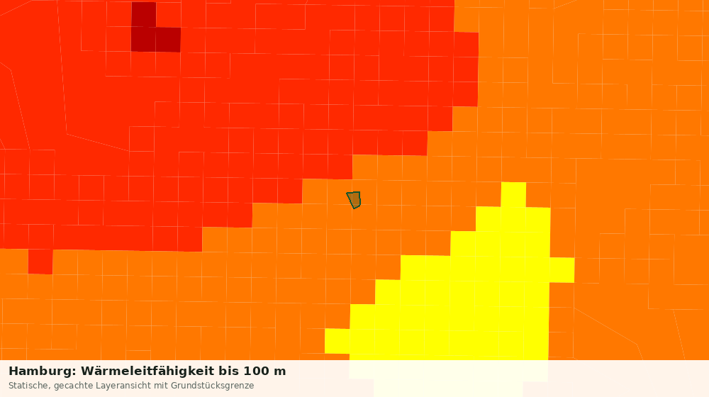 Statische Kartenansicht: Hamburg: Wärmeleitfähigkeit bis 100 m