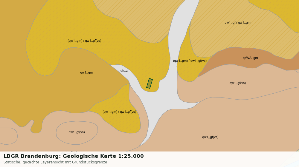 Statische Kartenansicht: LBGR Brandenburg: Geologische Karte 1:25.000
