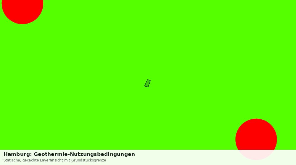 Statische Kartenansicht: Hamburg: Geothermie-Nutzungsbedingungen
