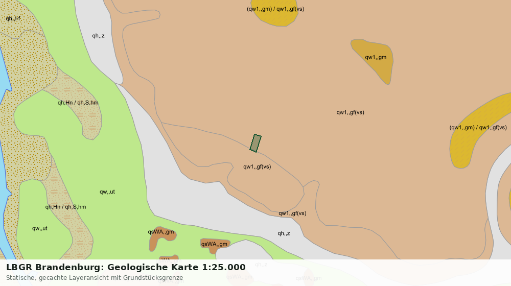 Statische Kartenansicht: LBGR Brandenburg: Geologische Karte 1:25.000