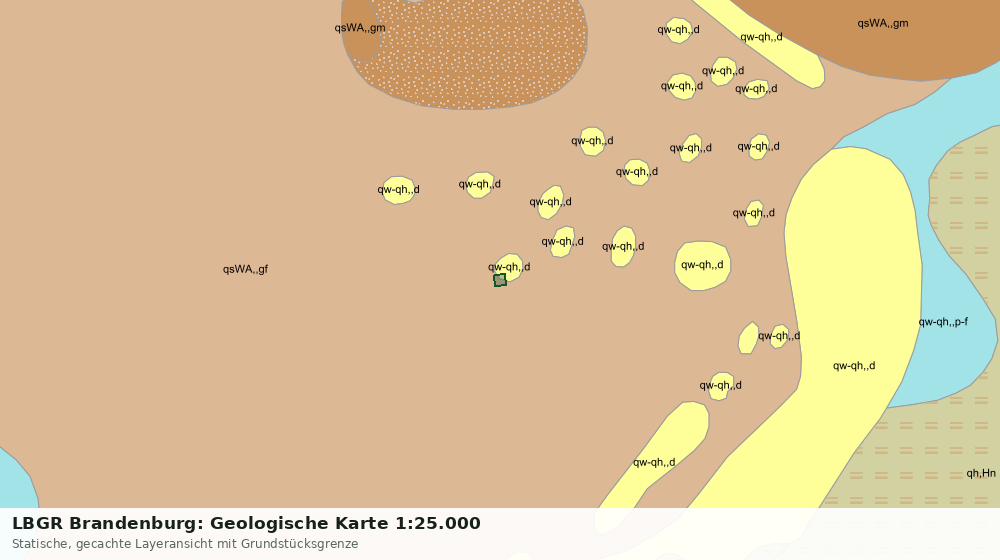 Statische Kartenansicht: LBGR Brandenburg: Geologische Karte 1:25.000