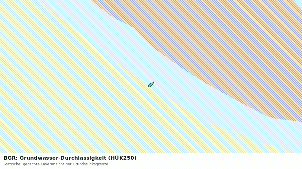 Statische Kartenansicht: BGR: Grundwasser-Durchlässigkeit (HÜK250)