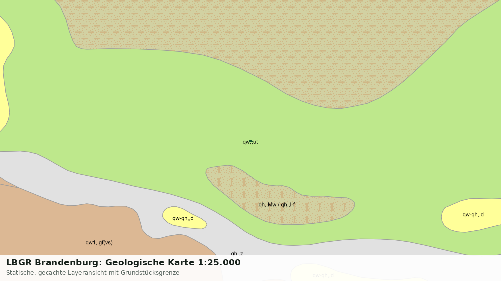 Statische Kartenansicht: LBGR Brandenburg: Geologische Karte 1:25.000